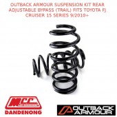 OUTBACK ARMOUR SUSP KIT REAR ADJ BYPASS (TRAIL) FITS TOYOTA FJ CRUISER 15S 9/10+